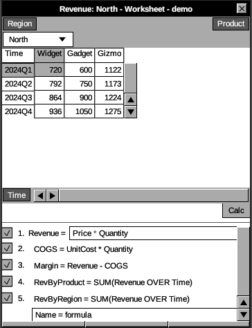 Improv GUI — pivot grid