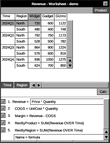 Improv GUI — stacked axes